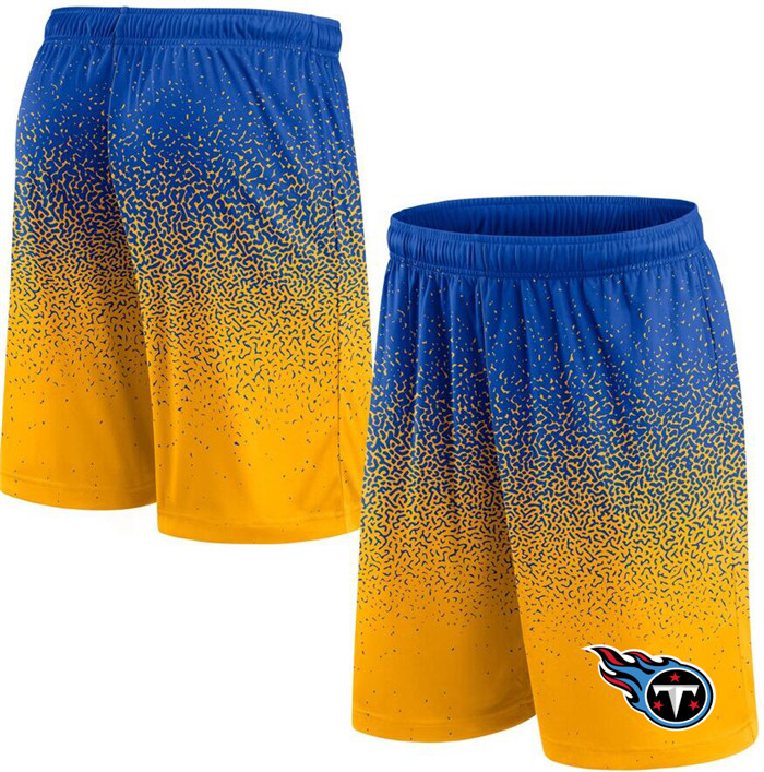 Men's Tennessee Titans Royal/Yellow Ombre Shorts